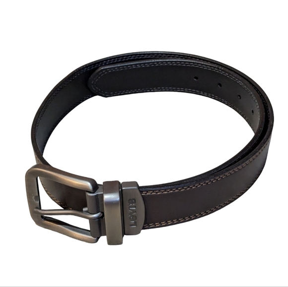 LEVIS MEN Reversible belt Brown Black Waist 32" - Picture 1 of 5